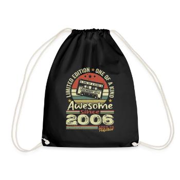 Vintage 2006 Original Rétro Cadeau Anniversaire - Sac de sport léger - noir - Devant