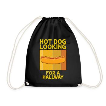 Hot-dog à la recherche d’un couloir - Sac de sport léger - noir - Devant
