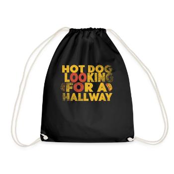 Hot-dog à la recherche d’un couloir - Sac de sport léger - noir - Devant