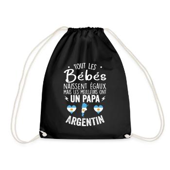 Bébés égaux meilleurs ont un papa Argentin - Sac de sport léger - noir - Devant
