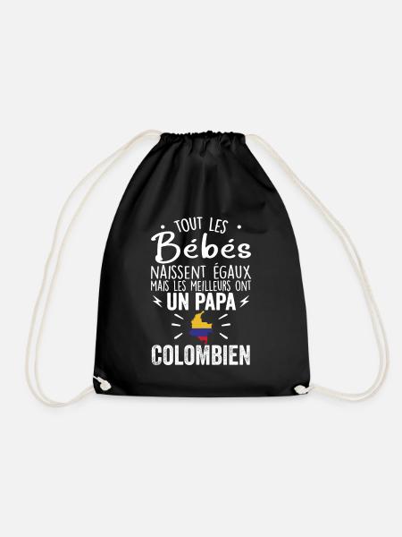 Bébés égaux meilleurs ont un papa Colombien - Sac de sport léger - noir