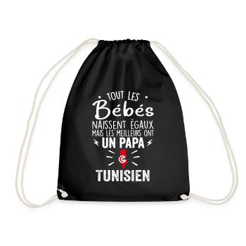 Bébés égaux meilleurs ont un papa Tunisien - Sac de sport léger - noir - Devant
