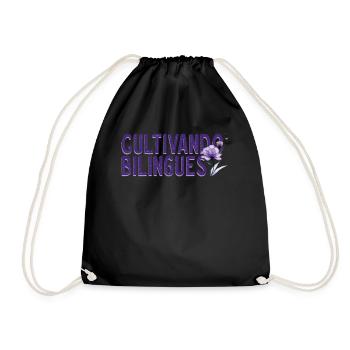 Cultivando Bilingües Spanish Teacher Apparel - Drawstring Bag - black - Front