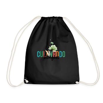 Cultivando Bilingües Spanish Teacher Apparel - Drawstring Bag - black - Front