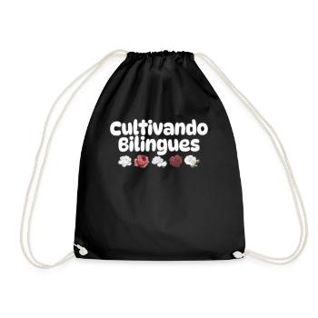 Cultivando Bilingües Spanish Teacher Apparel - Drawstring Bag - black - Front
