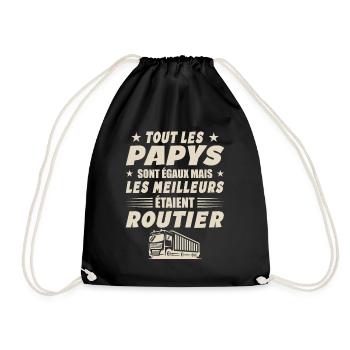 Routier Papy Cadeau Chauffeurs Routiers - Sac de sport léger - noir - Devant