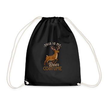 This Is My Deer Costume Funny Hunting Hunter Gift - Turnbeutel - Schwarz - Vorne