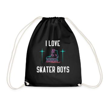 I Love Skater Boys - Drawstring Bag - black - Front