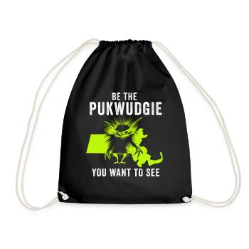 Pukwudgie Cryptid Folklore Myths - Drawstring Bag - black - Front