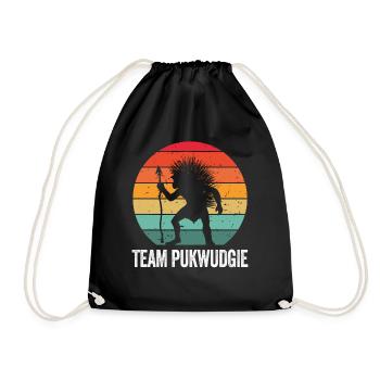 Pukwudgie Cryptid Folklore Myths - Drawstring Bag - black - Front