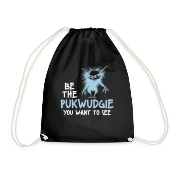 Pukwudgie Cryptid Folklore Myths - Drawstring Bag - black - Front