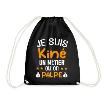 Cadeau Je suis Kiné Humour Citation - Sac de sport léger - noir - Devant