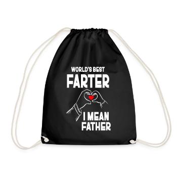 Le meilleur pète du monde, je veux dire mon père - Sac de sport léger - noir - Devant