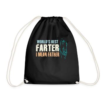 Le meilleur pète du monde, je veux dire mon père - Sac de sport léger - noir - Devant