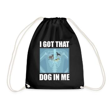 I Got that Dog in Me Xray Meme Funny - Drawstring Bag - black - Front
