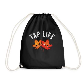 Maple Tapper Syrup Men Women Autumn - Drawstring Bag - black - Front
