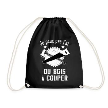 Je Peux Pas J'ai Du Bois à Couper - Sac de sport léger - noir - Devant