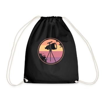 Astronomy Astrophotographer Stargazing - Drawstring Bag - black - Front