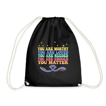 Depression and Bipolar Awareness: - Drawstring Bag - black - Front