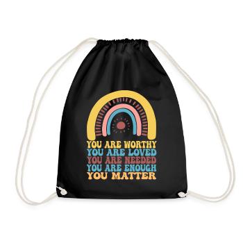 Depression and Bipolar Awareness: - Drawstring Bag - black - Front