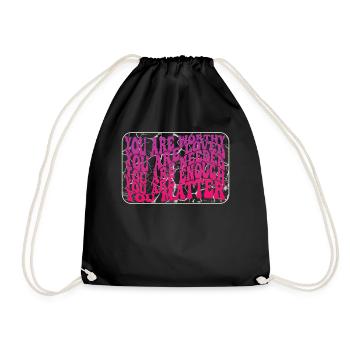 Depression and Bipolar Awareness: - Drawstring Bag - black - Front