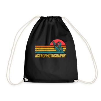 Astronomy Astrophotographer Stargazing - Drawstring Bag - black - Front