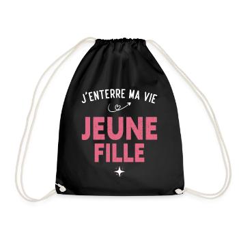Ma Vie de Jeune Fille Cadeau EVJF Humour Drôle - Sac de sport léger - noir - Devant