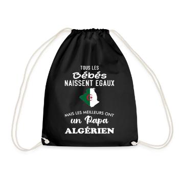 Better Equal Babies Have an Algerian Dad - Drawstring Bag - black - Front