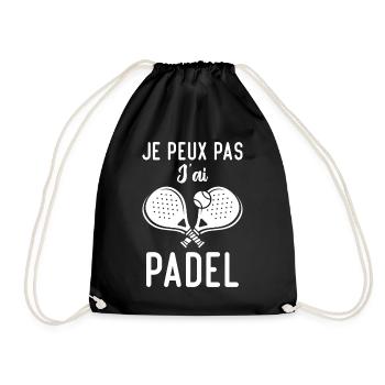 Je Peux Pas J'ai Padel - Sac de sport léger - noir - Devant