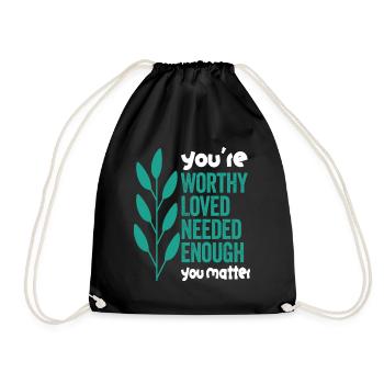 Depression and Bipolar Awareness: - Drawstring Bag - black - Front