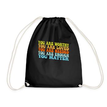 Depression and Bipolar Awareness: - Drawstring Bag - black - Front