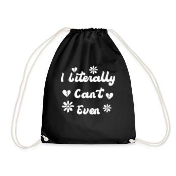 Je ne peux même pas m’en soucier - Sac de sport léger - noir - Devant