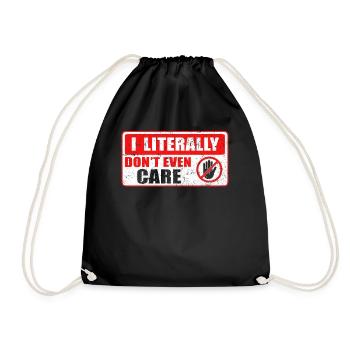 Je ne peux même pas m’en soucier - Sac de sport léger - noir - Devant