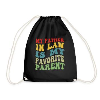 Plaisir familial préféré du fils et du père - A - Sac de sport léger - noir - Devant