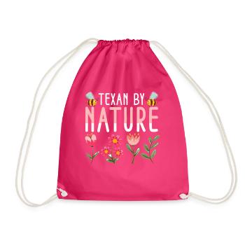 Wildflower Fields Wildflowers Bluebonnet - Drawstring Bag - fuchsia - Front
