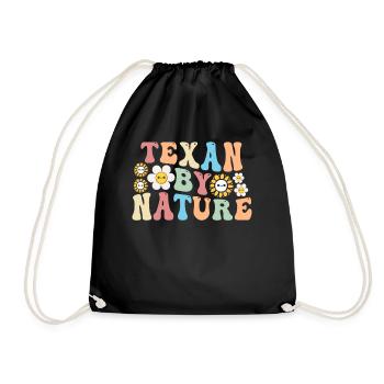 Wildflower Fields Wildflowers Bluebonnet - Drawstring Bag - black - Front