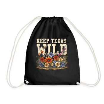 Champs de fleurs sauvages Fleurs sauvages Bluebonnet - Sac de sport léger - noir - Devant