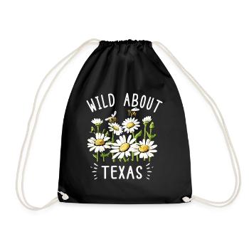 Champs de fleurs sauvages Fleurs sauvages Bluebonnet - Sac de sport léger - noir - Devant