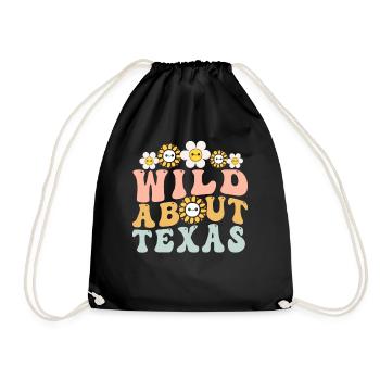 Champs de fleurs sauvages Fleurs sauvages Bluebonnet - Sac de sport léger - noir - Devant
