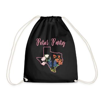 Wildflower Fields Wildflowers Bluebonnet - Drawstring Bag - black - Front