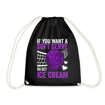 Si vous voulez une portion molle, procurez-vous de la crème glacée - Sac de sport léger - noir - Devant