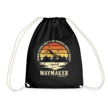 Waymaker Promise Keeper Miracle Worker - Drawstring Bag - black - Front