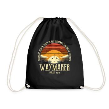 Waymaker Promise Keeper Miracle Worker - Drawstring Bag - black - Front