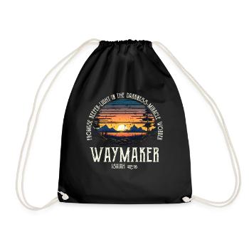 Waymaker Promise Keeper Miracle Worker - Drawstring Bag - black - Front