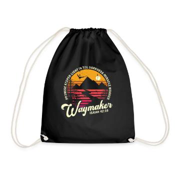 Waymaker Promise Keeper Miracle Worker - Drawstring Bag - black - Front