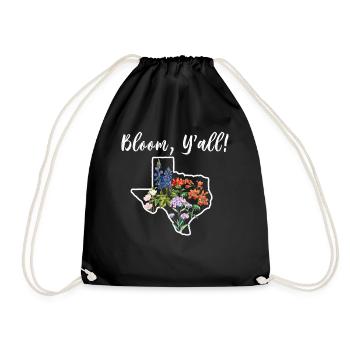Champs de fleurs sauvages Fleurs sauvages Bluebonnet - Sac de sport léger - noir - Devant