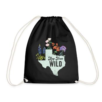 Champs de fleurs sauvages Fleurs sauvages Bluebonnet - Sac de sport léger - noir - Devant