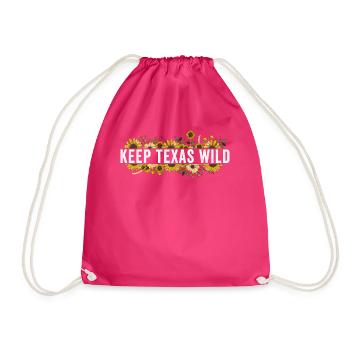Wildflower Fields Wildflowers Bluebonnet - Drawstring Bag - fuchsia - Front