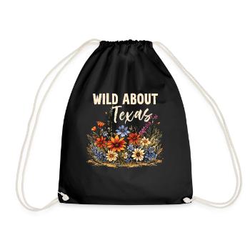 Champs de fleurs sauvages Fleurs sauvages Bluebonnet - Sac de sport léger - noir - Devant