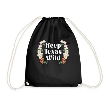 Champs de fleurs sauvages Fleurs sauvages Bluebonnet - Sac de sport léger - noir - Devant